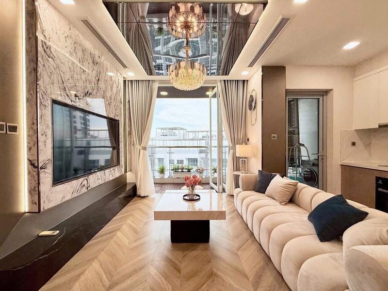 Cho thuê 3PN tòa P2 giá 45 triệu, nội thất cao cấp đầy đủ, view sông công viên