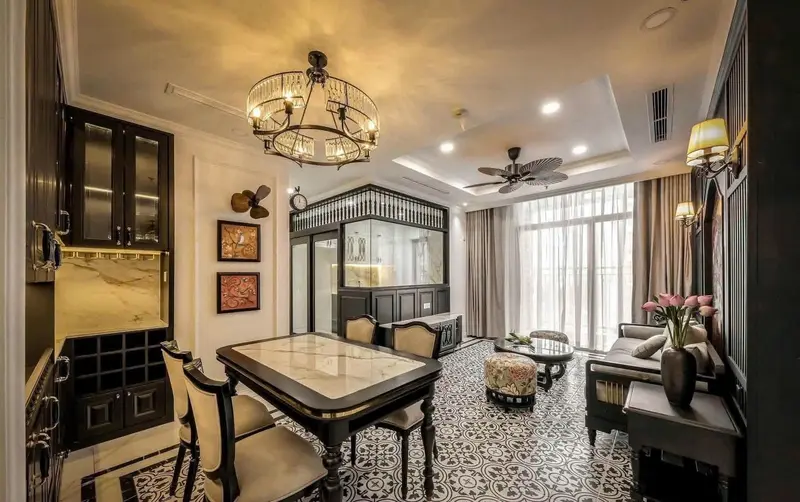 Căn 2PN Indochine view nội khu & thành phố